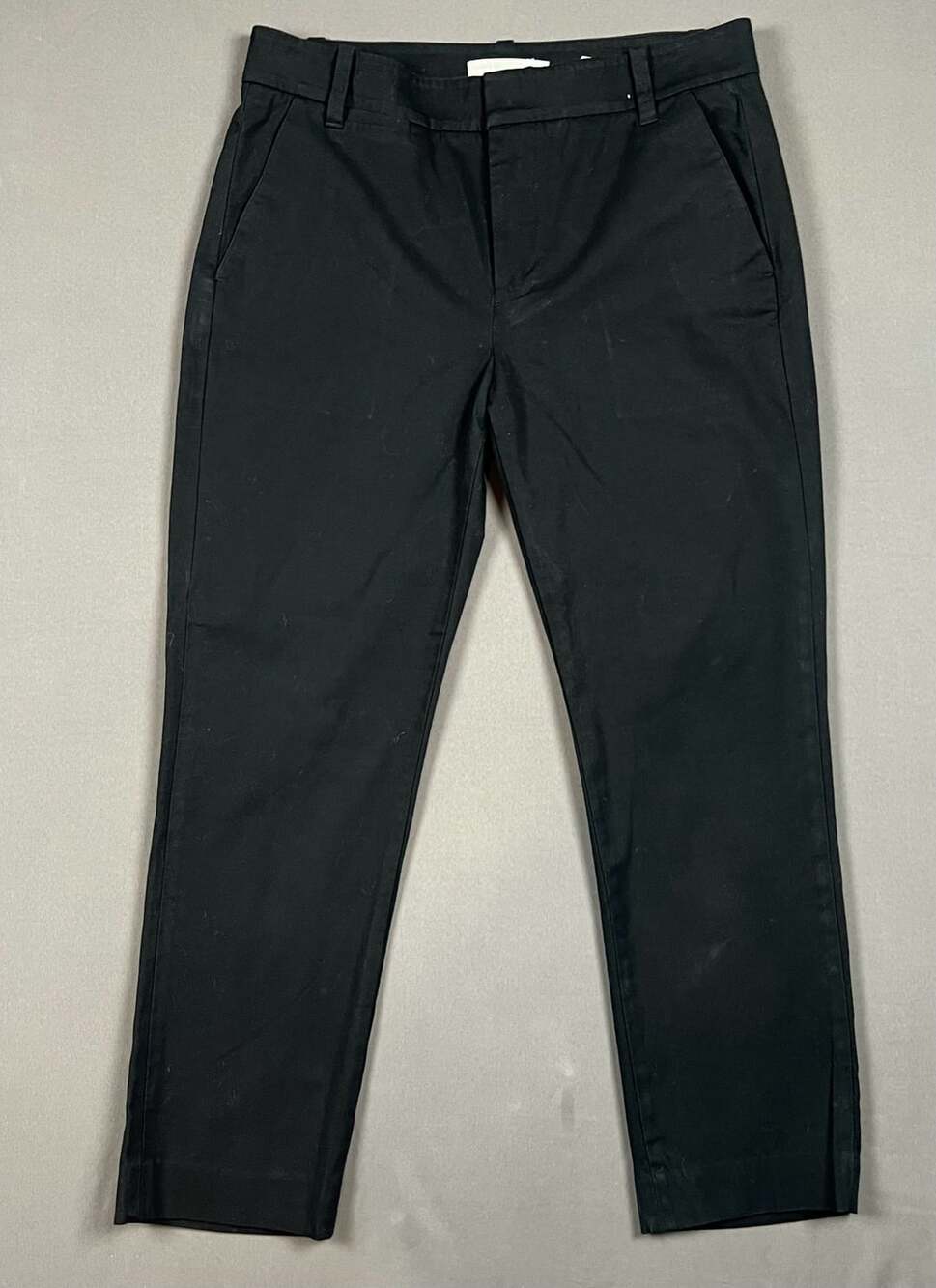 Vince Chinos Size 6 Black Cotton Blend Ankle Pants
